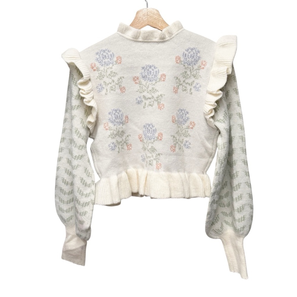 NWT Mabel Anthropologie Amelia Floral Knit Sweater & Skirt Set, Size Medium - Picture 7 of 16